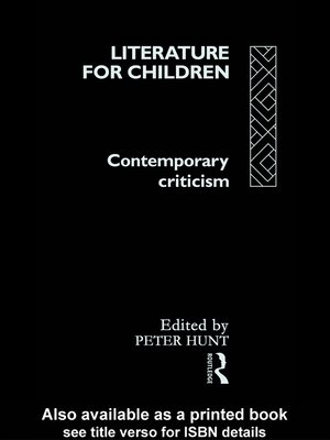 cover image of Literature for Children